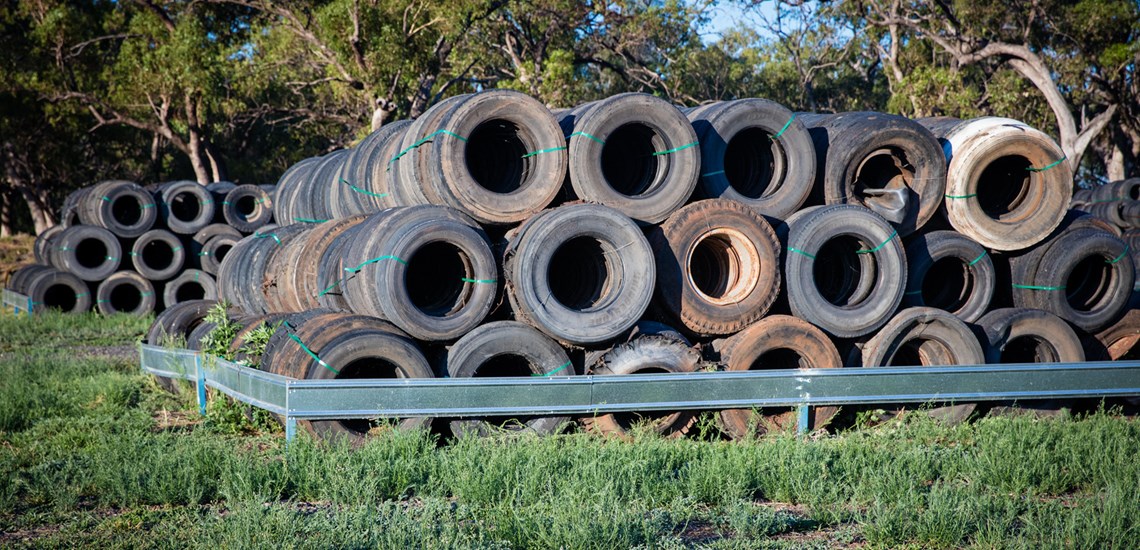 Tyre Material in Concrete