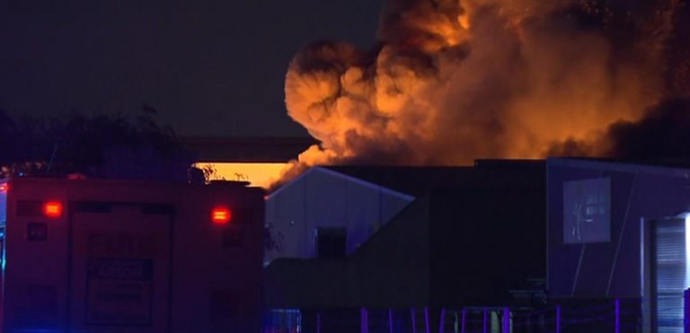 Perth Fire at Elan Tyre Recycling Facility