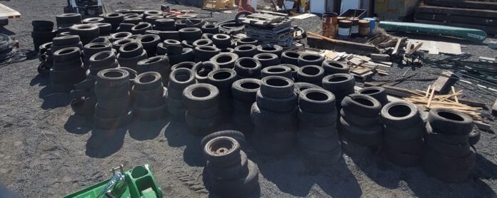 500 tyres taken from Colombia Basin